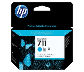 HP 711 DesignJet T120/T520 Cyan 3-Pack, 29 ml (CZ134A)