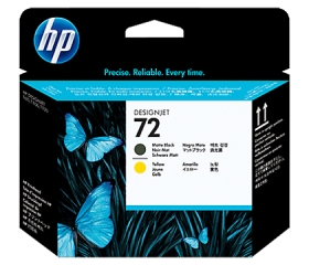 HP 72 DesignJet Matte Black/Yellow Printhead (C9384A)