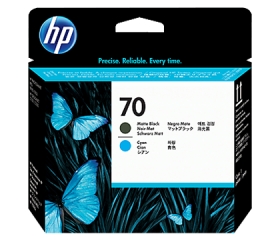 HP 70 DesignJet Matte Black/Cyan Printhead (C9404A)