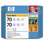HP 70 DesignJet Light Cyan 2-Pack, 130 ml (CB351A)